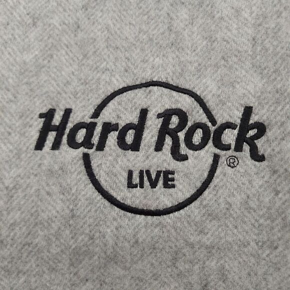 Terry Town Throw Blanket Gray Merino Wool Blend Embroidered Hard Rock Fringed - Picture 6 of 9